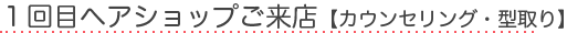 1回目ヘアショップご来店【カウンセリング・型取り】