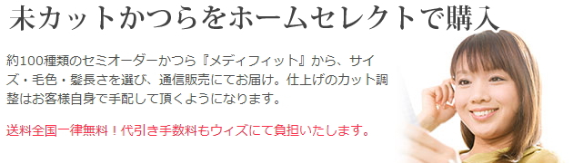 カットなしかつらを購入