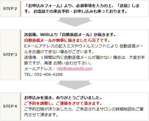 ウイッグお申込みの流れ