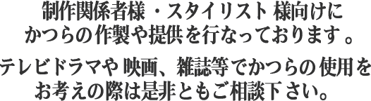 かつら2テレビ雑誌ドラマ撮影に